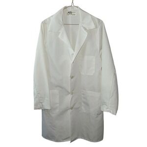 Angelica White Lab Coat Size 42 USA Medical Doctor Dentist Pharmacy Jacket VTG